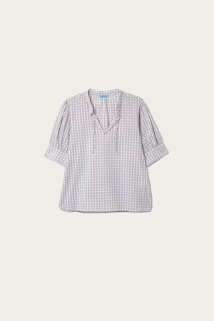 Waverley Gingham Tie Neck Blouse