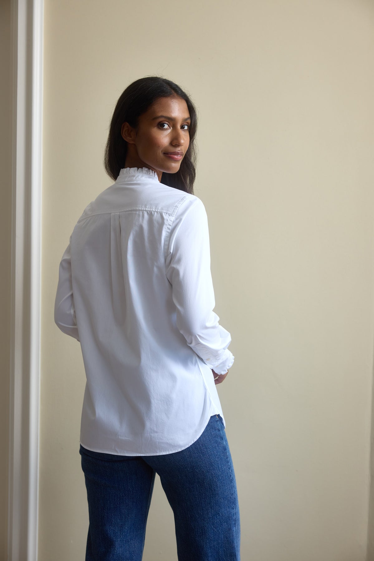 Rowling White Ruffle Shirt