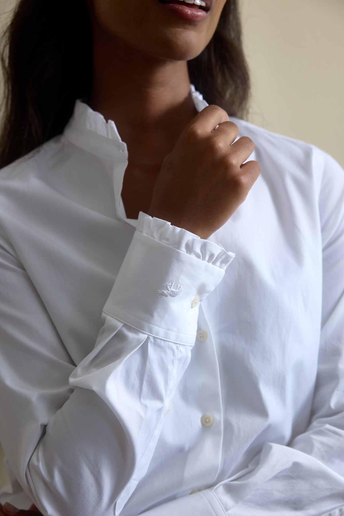 Rowling White Ruffle Shirt