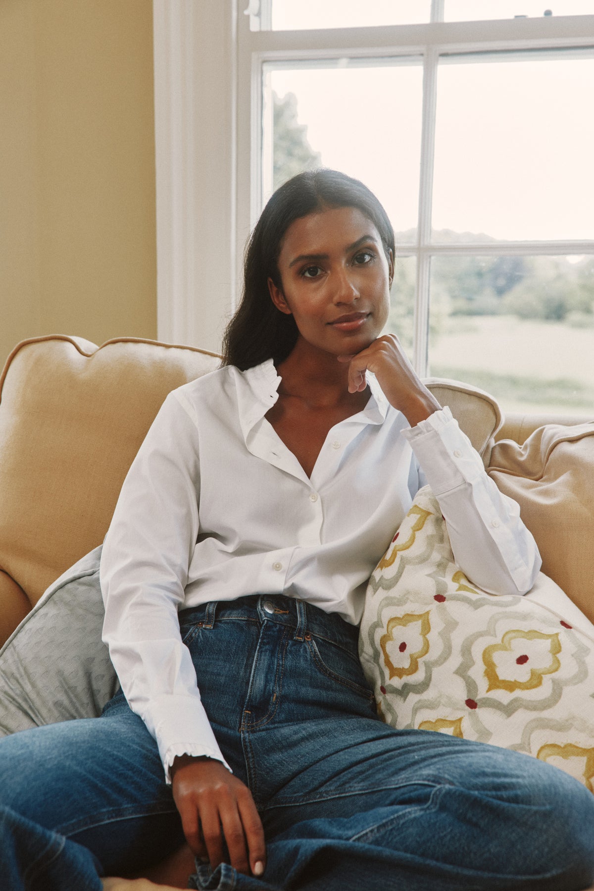 Rowling White Ruffle Shirt