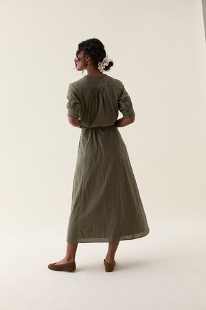 Whiteley Khaki Broderie Dress