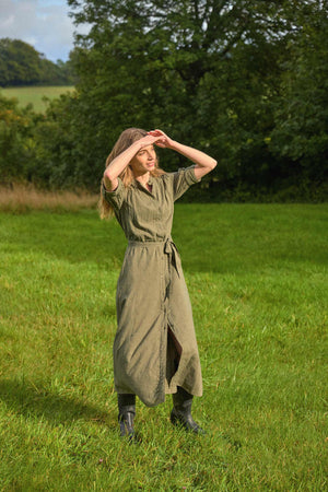 Whiteley Khaki Broderie Dress