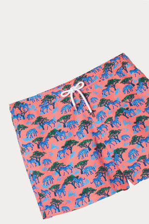 Mountain Zebra Coral Swim Shorts