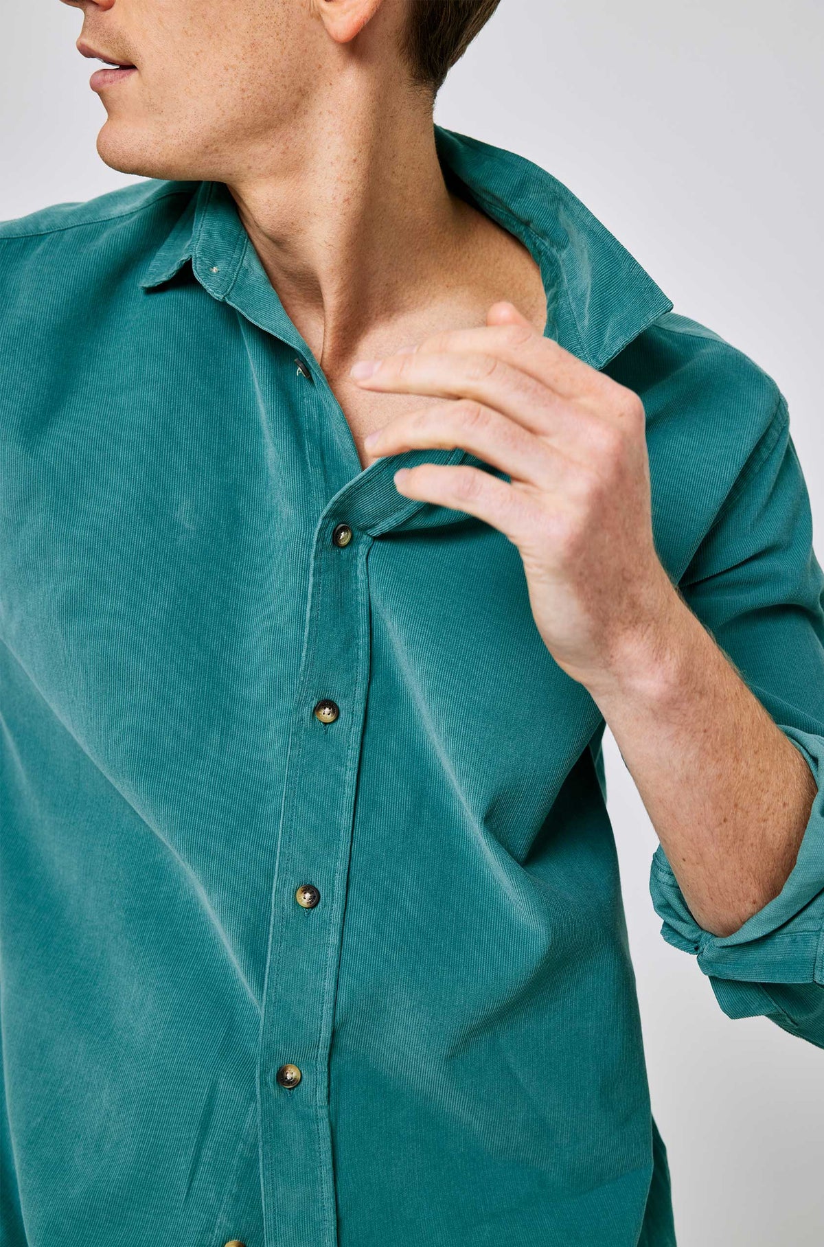 Wyck Green Classic Cord Shirt