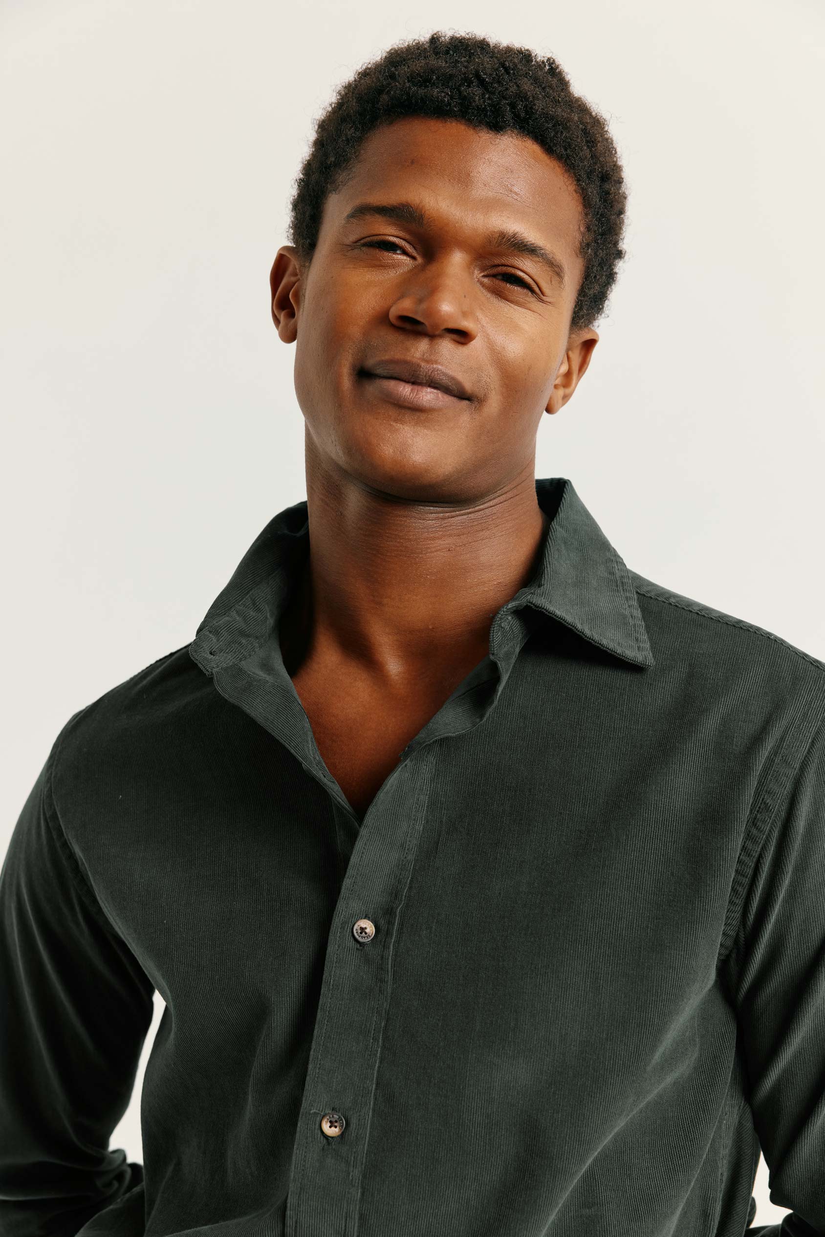 Wyck Dark Khaki Cord Shirt