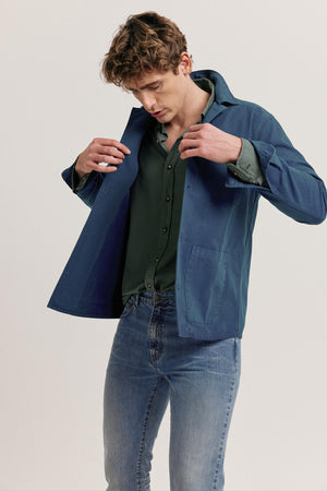 Bodmin Washed Indigo Canvas Jacket