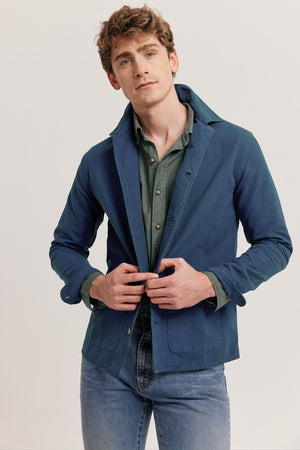 Bodmin Washed Indigo Canvas Jacket