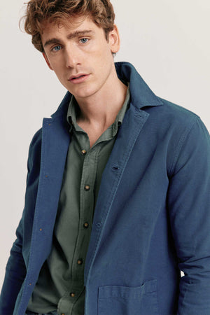 Bodmin Washed Indigo Canvas Jacket