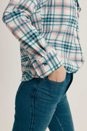 Feniton Cotton Linen Multi Check Shirt