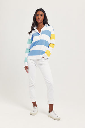 Eversley Sky Multi Stripe Rugby