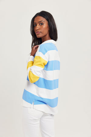 Eversley Sky Multi Stripe Rugby