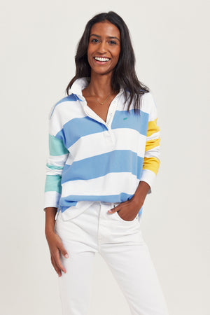 Eversley Sky Multi Stripe Rugby