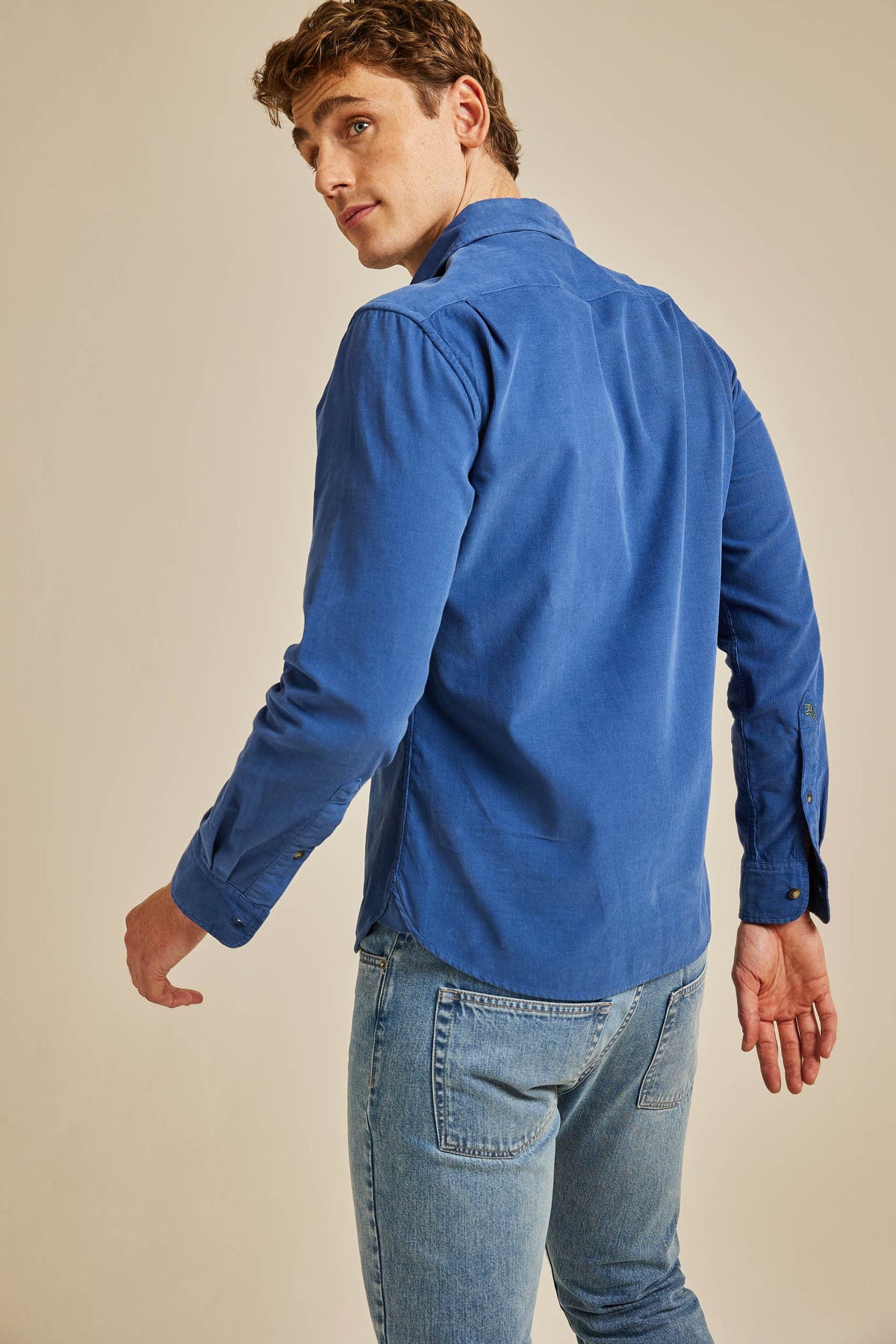 Wyck Stormy Blue Cord Shirt