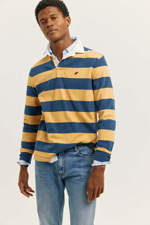 Navy and yellow rugby shirt Clearance